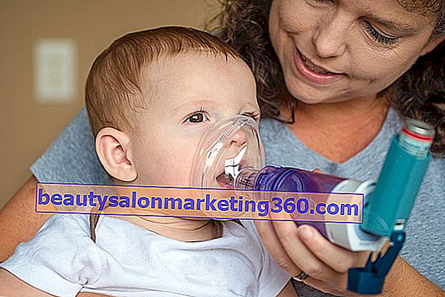 Asztma inhalátor távtartóval csecsemők számára