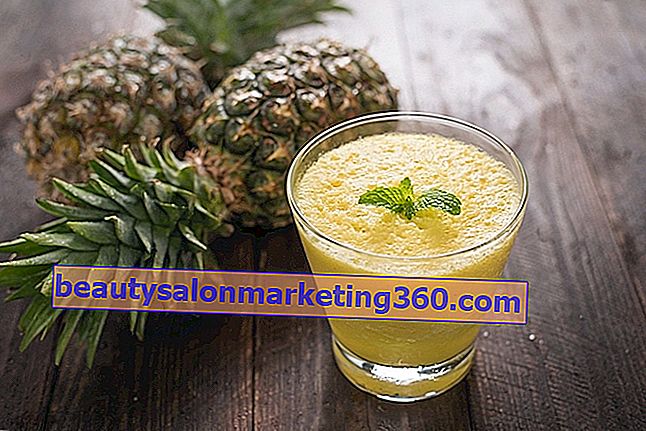 Ananas og ingefærjuice for å øke hastigheten på stoffskiftet